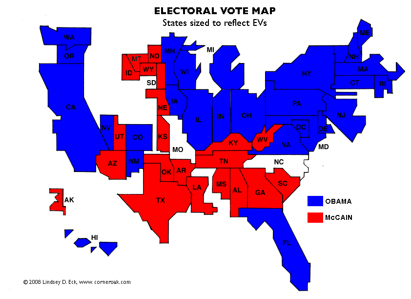 electoral-vote cartogram